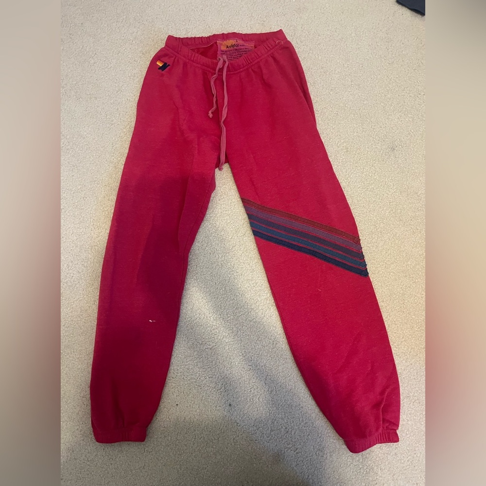 Aviator nation hot pink sweatpants size S